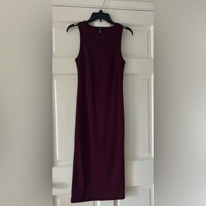 Forever 21 Sleeveless Burgundy Midi Dress